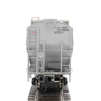 67' Trinity 6351 4-Bay Covered Hopper - Ready to Run -- CIT Group-Capital Finance, Inc. CEFX #635252 (gray, Yellow Conspicuity Strip