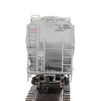 67' Trinity 6351 4-Bay Covered Hopper - Ready to Run -- CIT Group-Capital Finance, Inc. CEFX #635313 (gray, Yellow Conspicuity Strip