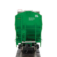67' Trinity 6351 4-Bay Covered Hopper - Ready to Run -- Incobrasa Industries Limited BRIX #97468 (green, yellow conspicuity stripes)