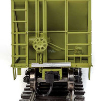 55' Evans 4780 Cubic Foot 3-Bay Covered Hopper - Ready To Run -- Farmers Co-op Association USLX #26275 (Mead, Nebraska; green, white)