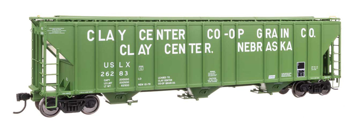 55' Evans 4780 Covered Hopper - Ready To Run -- Clay Center USLX #26283-2