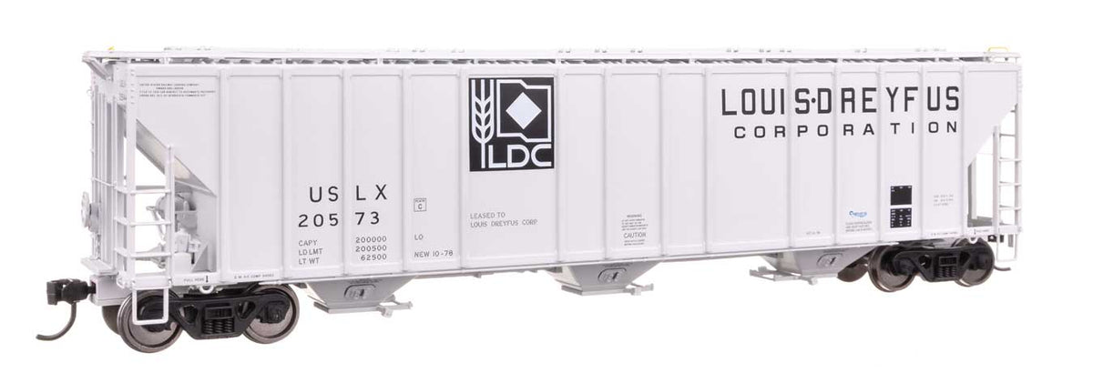 55' Evans 4780 Covered Hopper - Ready To Run -- Louis Dreyfus USLX #20573-1