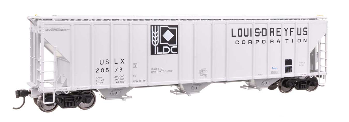 55' Evans 4780 Covered Hopper - Ready To Run -- Louis Dreyfus USLX #20573-2