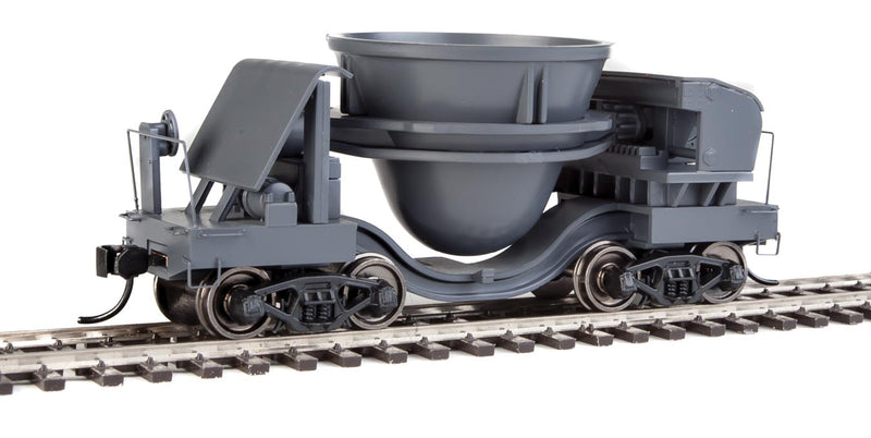 Slag Car pkg(2) -- Gray with Decal Numbers-1