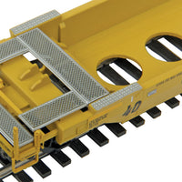 Gunderson Rebuilt All-Purpose 40' Well Car - Ready-To-Run -- TTX DTTX #457574 (yellow, black; maroon Logo, Forward Thinking Slogan)
