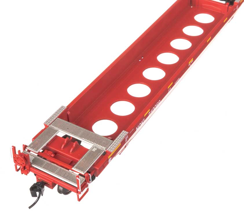Gunderson Rebuilt All-Purpose 40' Well Car - Ready-To-Run -- Northwestern Oklahoma Railroad (red) #210059-4