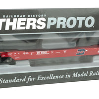 Gunderson As-Built All-Purpose 48' Well Car - Ready to Run -- Burlington Northern #61007 (red, blue)