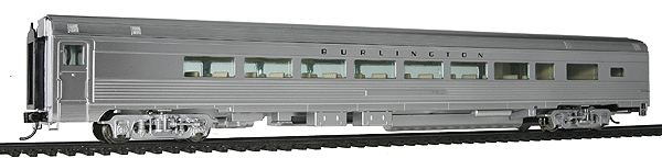 85' Budd 1 Drawing Room 29-Seat Lounge - Ready to Run -- Chicago, Burlington & Quincy (black Lettering)