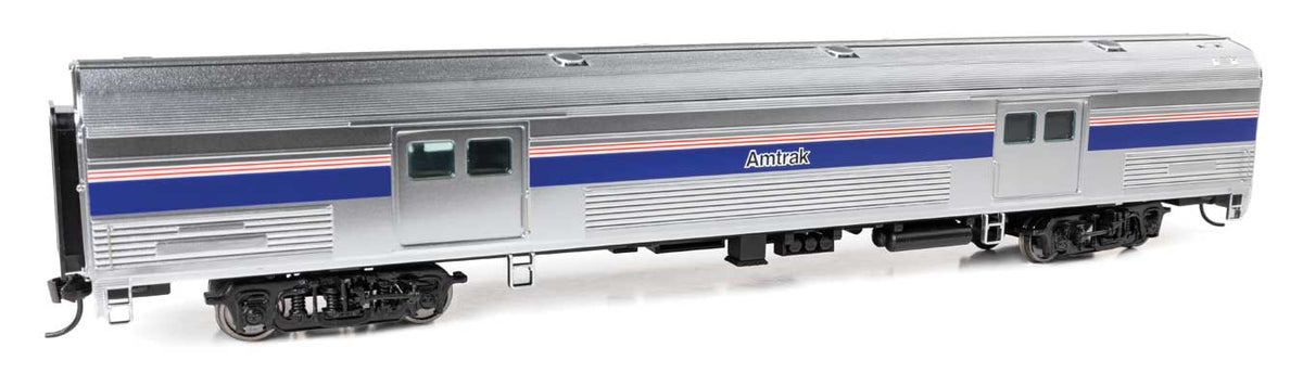 73' Budd Baggage Car - Ready to Run -- Amtrak Phase IV (black lettering) decal-2