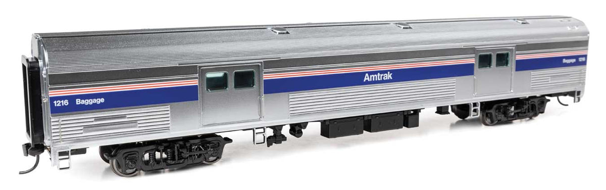 73' Budd Baggage Car - Ready to Run -- Amtrak Phase IV (white lettering) #1216-1