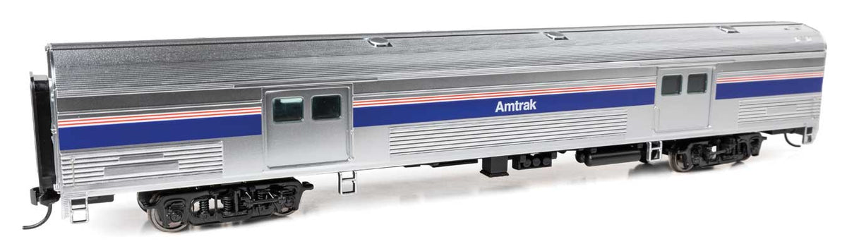 73' Budd Baggage Car - Ready to Run -- Amtrak Phase IV (white lettering) Decal-2
