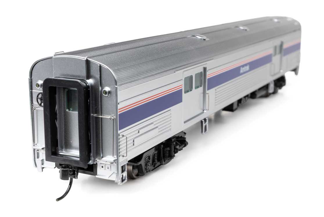73' Budd Baggage Car - Ready to Run -- Amtrak Phase IV (white lettering) Decal-3