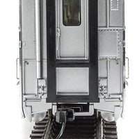 85' Budd Hi-Level 72-Seat Coach -- Lighted - Santa Fe (Real Metal Finish with Decals)