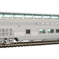 85' Budd Big Dome Bar Lounge Dormitory - Ready to Run -- Santa Fe #60 Business Train (Lighted, Real Metal Finish)