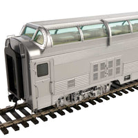 85' Budd Big Dome Bar Lounge Dormitory - Ready to Run -- Santa Fe #60 Business Train (Lighted, Real Metal Finish)