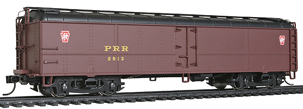 50' Pennsylvania Class R50b Express Reefer - Ready to Run -- Pennsylvania Railroad #2913 (Tuscan, black, Keystone Logos, gold)