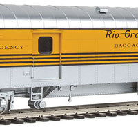 70' Heavyweight Railway Post Office - Baggage Car - Ready to Run -- Denver & Rio Grande Western(TM) (Arch Roof; 4-Stripe, Silver, Aspen Gold)