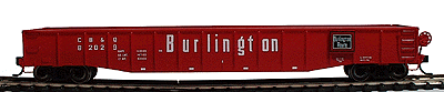 PROTO 2000 52' 6" Drop End Mill Gondola - Assembled, Single Car -- Chicago, Burlington & Quincy #82029 (Chinese Red, white lettering)