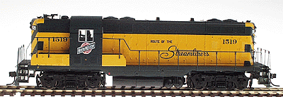 PROTO 2000 Diesel GP7 Phase I Powered -- Chicago & North Western #1519 (green, black, yellow) w/Steam Generator