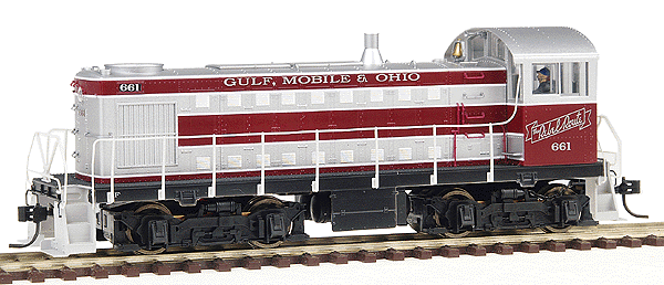 PROTO 2000 Diesel Alco S1 Phase I Powered -- Gulf, Mobile & Ohio #661 (Crimsin, silver)