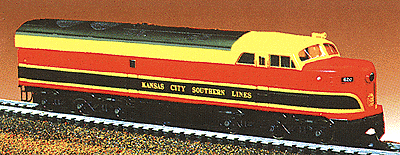 PROTO 1000 Diesel F-M Erie-Built Powered A Unit Only -- Kansas City Southern #62C (red, yellow lettering)