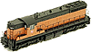 PROTO 2000 Diesel EMD SD7 Powered - 3rd Series - Limited-Run -- Milwaukee Road #509 (orange, black, Milwaukee Road Herald)