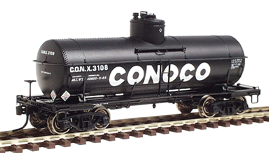 Proto 2000 8,000 Gallon Tank Car - Assembled -- CONX (Conoco) #3108 (black)
