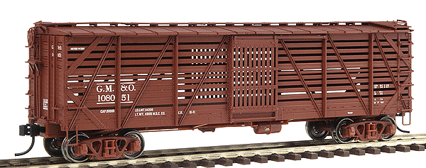 Proto 2000 Mather Stock Car - Single Deck - Assembled -- Gulf, Mobile & Ohio #108051 (Mineral Red w/white lettering)