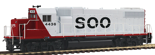 Proto 2000 Diesel EMD GP38-2 w/88" Nose - Powered, Assembled -- Soo Line #4436 (red, white)