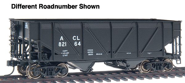 Proto 2000 War Emergency Hopper w/Steel Sides - Time-Saver Kit -- Atlantic Coast Line #82409 (black w/white lettering)