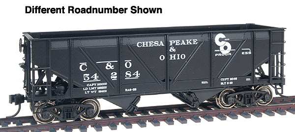 Proto 2000 War Emergency Hopper w/Steel Sides - Time-Saver Kit -- Chesapeake & Ohio #54443 (black w/white lettering)
