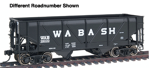 Proto 2000 War Emergency Hopper w/Steel Sides - Time-Saver Kit -- Wabash #39162 (black w/white lettering)