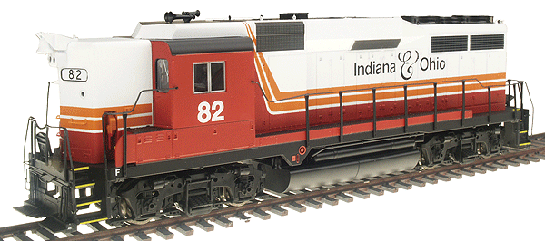 PROTO 2000 Diesel EMD GP30 High Hood (Phase II) Powered Standard DC (No Sound) -- Indiana & Ohio Railroad #82 (white, red, orange, black)