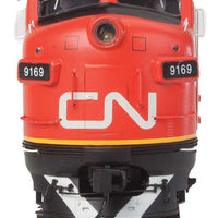 EMD F7A - Tsunami(R) Sound & DCC -- Canadian National #9169 (red-orange, black, white)