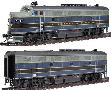 PROTO 2000 Diesel EMD F3A-B Set Powered w/Sound & DCC -- Baltimore & Ohio #86A & 86AX