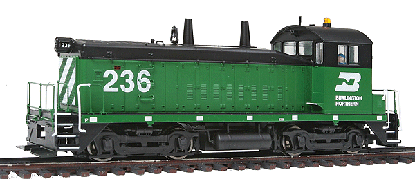 EMD SW9/1200 w/Sound & DCC - PROTO 2000(R) -- Burlington Northern #236 (Cascade Green, black, white)
