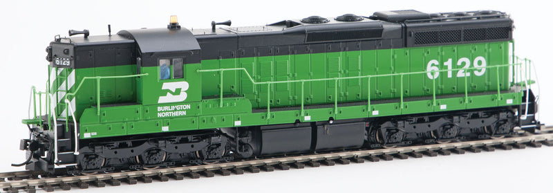EMD SD9 w/SoundTraxx(R) Tsunami(R) Sound & DCC -- Burlington Northern #6129 (Cascade Green, black)-1