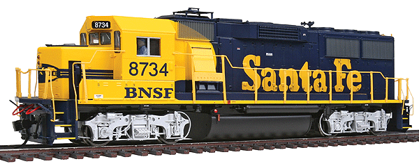 EMD GP60 w/Tsunami(R) Sound & DCC - PROTO 2000(R) -- Burlington Northern Santa Fe #8734 (Santa Fe Warbonnet Patch, blue, yellow)