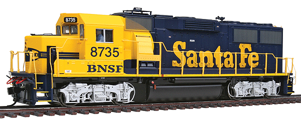 EMD GP60 w/Tsunami(R) Sound & DCC - PROTO 2000(R) -- Burlington Northern Santa Fe #8735 (Santa Fe Warbonnet Patch, blue, yellow)