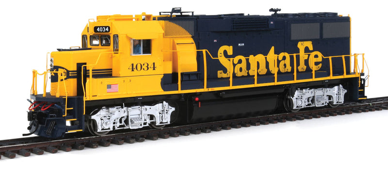 EMD GP60 - SoundTraxx(R) Tsunami(R) Sound & DCC -- Santa Fe #4034 (blue, yellow; American Flag)-1