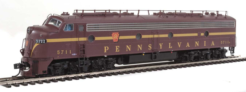 EMD E8A w/SoundTraxx(R) Tsunami(R) Sound & DCC - PRR Broadway Limited -- Pennsylvania Railroad #5711A (Single stripe: Tuscan, black, Dulux)-1