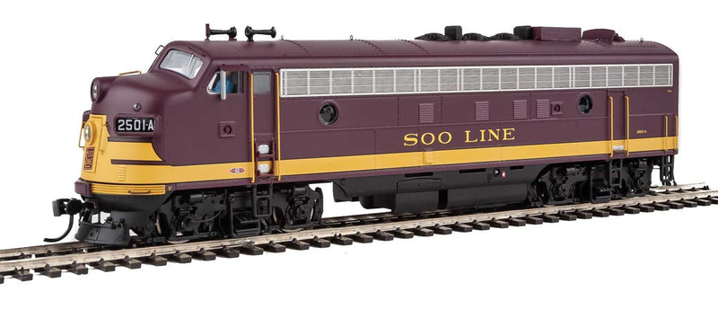 EMD FP7 - F7B LokSound 5 Sound and DCC -- Soo Line #2501A, 2501C (maroon, Dulux Gold, black)-1