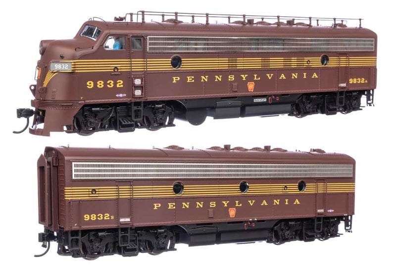 EMD FP7 & F7B - LokSound 5 Sound & DCC -- Pennsylvania Railroad EFP-15 #9832A, EH-15 #9832B (Tuscan, 5-Stripe)-1