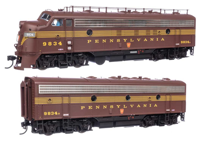 EMD FP7 & F7B - LokSound 5 Sound & DCC -- Pennsylvania Railroad EFH-15 #9834A, EH-15 #9384B (Tuscan, 5-Stripe)-1