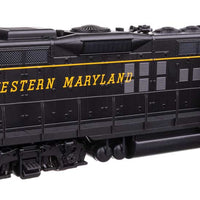 EMD GP9 Phase II - LokSound 5 Sound and DCC -- Western Maryland #41 (black, Speed Lettering)