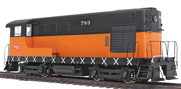 PROTO 2000 Fairbanks-Morse H10-44 Powered Standard DC -- Milwaukee Road #783 (Mid-60s orange & black w/white X on sills)-1