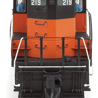 EMD GP9 Phase I - Standard DC -- Milwaukee Road #233 (orange, black, TMR Logo on Cab)