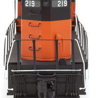 EMD GP9 Phase I - Standard DC -- Milwaukee Road #233 (orange, black, TMR Logo on Cab)