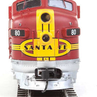 EMD E8Am - Standard DC -- Santa Fe #80L (Warbonnet; silver, red)
