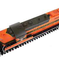 EMD GP7 - Standard DC -- Great Northern #603 (Pullman Green, Omaha Orange, yellow)
